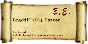 Bogdánffy Eszter névjegykártya